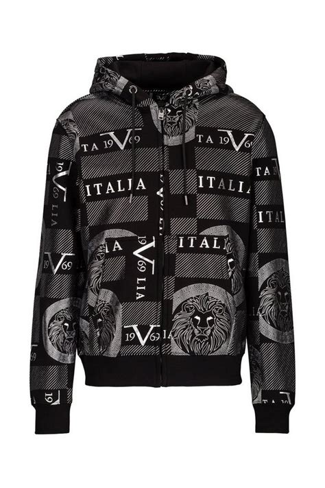 versace strickjacke|Versace patch embroidery hoodie.